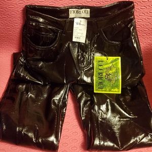 SOLD OUT NWT Fiorucci Yves Vinyl Trouser in Black